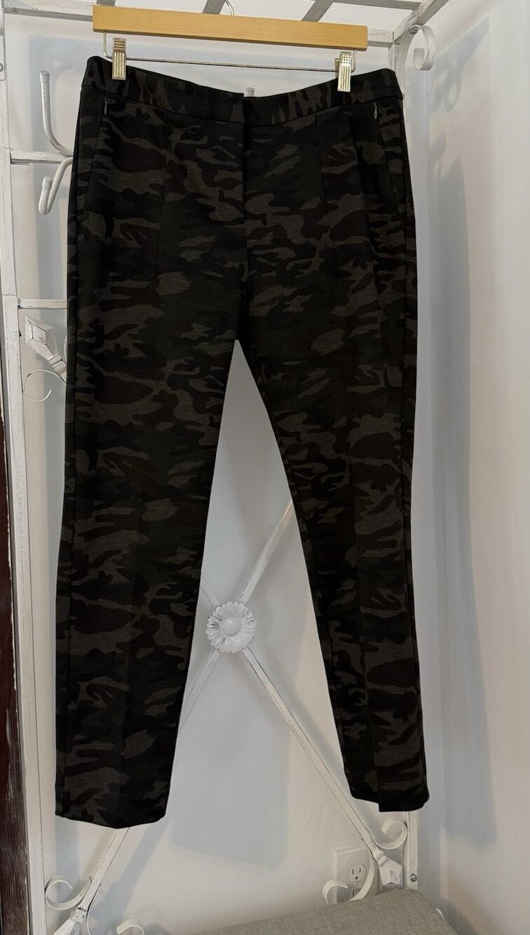 Soft Surrounding Willow Camouflage Stretch Knit Straight Leg Pants Size md